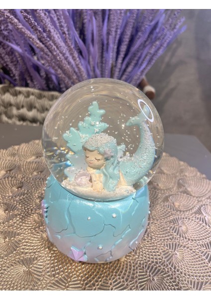 Deniz Kızı Işıklı ve Müzikli Büyük Boy Kar Küresi modelleri