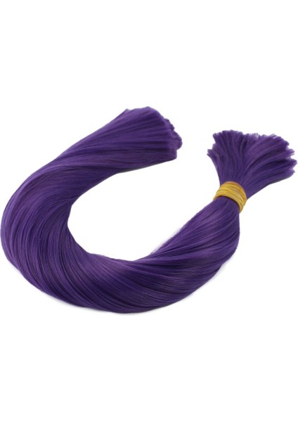 Küllü Mor Renkli Sentetik Boğum Saç / 1kg