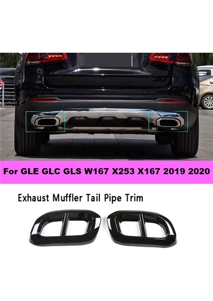 Mercedes Benz Gle Glc Gls W167 X253 X167 2019 2020 Egzoz Susturucu Kuyruk Uç Boru Trim Kapak Çerçevesi (Yurt Dışından) modelleri