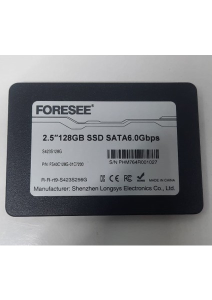 2.5 Inç 128GB SSD Sata6.0gbps