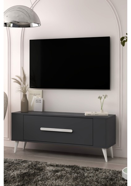 TV1336CT RETRO-128 Tv Sehpası Antrasit-Beyaz