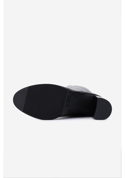 Kadın Hakiki Deri Siyah Topuklu Çizme 35 2966 Bn Czm SK25-26 Sıyah fırsatları