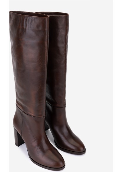 Kadın Hakiki Deri Kahverengi Topuklu Çizme 35 2966 Bn Czm SK25-26 Kahve Dr Frcl fiyatları