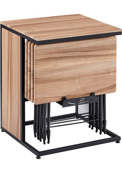 Ceviz Medusa Boyalı Servis Sehpası