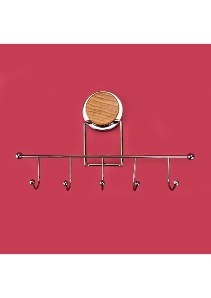 5'li Havlu Askısı - Gri - 31,5 cm