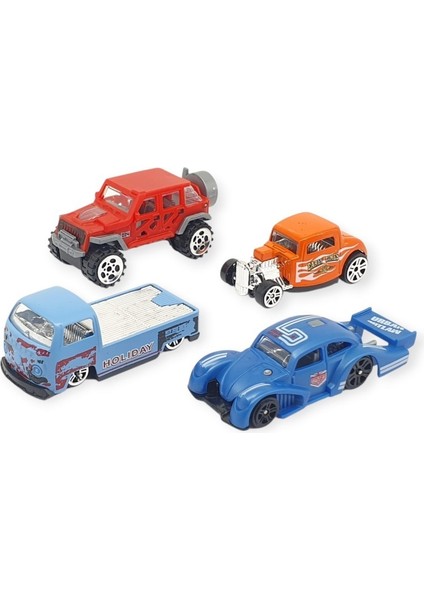 Alloy Racer 4'lü Araç Seti - 780-413 (Lisinya)