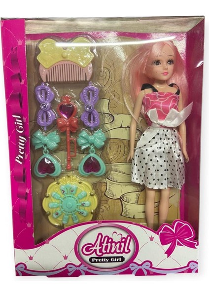 KMB-925 - Saç Bakim Seti̇ Aksesuarli Kutulu Bebek (Lisinya)