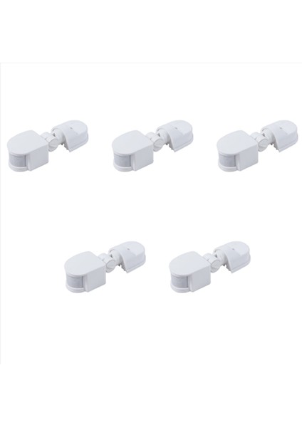 5x Kızılötesi Hareket Sensörü AC110V-240V Birden Fazla Senaryo Için Pır Gövdesi Hareket Sensörleri Için Ayarlanabilir Sensör Anahtarı (Beyaz) (Yurt Dışından)