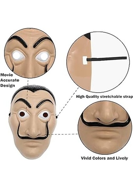 La Casa De Papel Salvador Dali Maskesi Orjinal Ithal Ürün modelleri