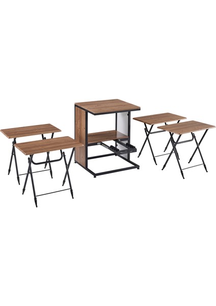 Antik Çam Medusa Boyalı Servis Sehpası fiyatları