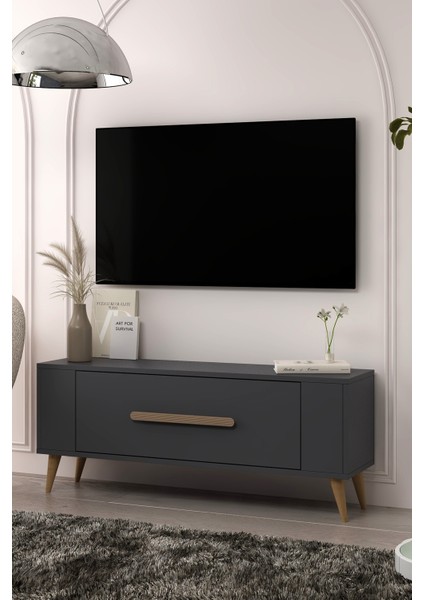 TV1336CT RETRO-128 Tv Sehpası Antrasit-Safirmeşe