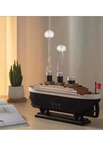 Titanic Gemi Hava Işıklı Fonksiyonlu Buhar Makinesi Kumandalı - Lisinya