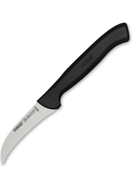 38044 Kıvrık Eğri Sebze Dekor Bıçağı 7,5 cm - Siyah - Lisinya