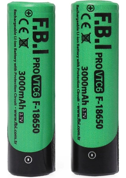 Vtc6 18650 3.7V 3000MAH 30A Li-Ion Şarjlı + Taşıma Kutusu 2'li Set ( Lisinya )