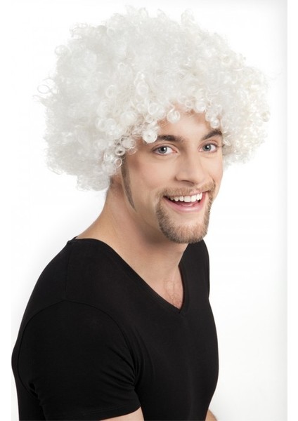 Beyaz Renk Kıvırcık Afro Bonus Peruk fiyatları