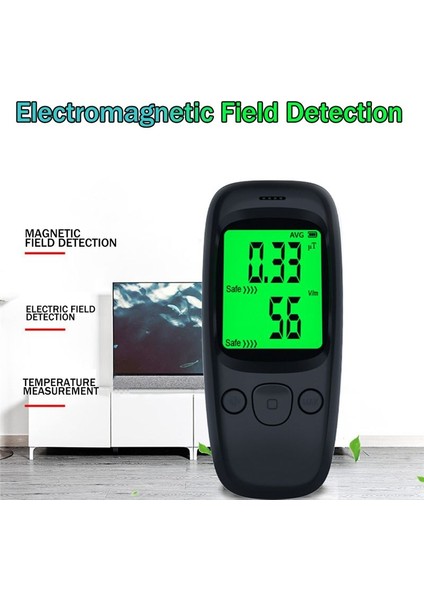 Elektromanyetik Radyasyon Test Cihazı Çok Fonksiyonlu El Dijital LCD Dedektörü Ev Açık Siyah Için Sıcaklık Test Cihazı (Yurt Dışından) fiyatları