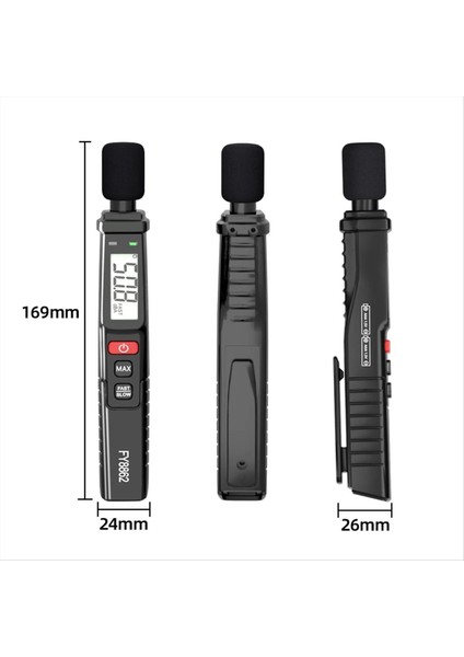 Dijital Gürültü Ölçer Ses Seviyesi Ölçer El Taşıyıcı Db Metre A Ağırlıklı 30-130DB Ses Ölçüm Enstrümanı Desibel Monitör (Yurt Dışından) indirimleri