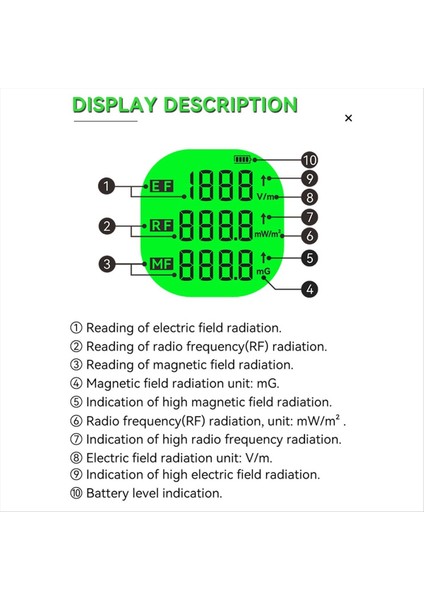 RD600S 3 Dere 1 Elektromanyetik Radyasyon Test Cihazı Taşınabilir Handheld Radyo Frekans Alan Test Cihazı Taşınabilir Dijital Emf Ölçer (Yurt Dışından) modelleri