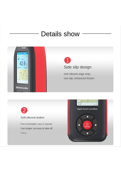 Kondenser Mikrofonlu Dijital Gürültü Ölçer Dijital Ses Seviyesi Metre Gürültü Test Cihazı Ses Dedektörü Yedi Monitör (Yurt Dışından)