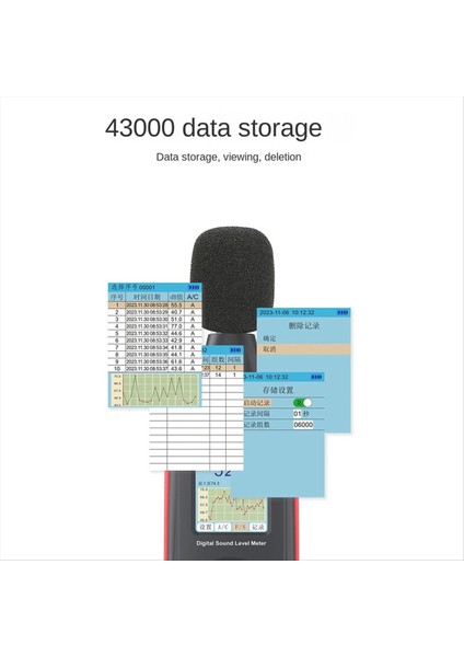 Kondenser Mikrofonlu Dijital Gürültü Ölçer Dijital Ses Seviyesi Metre Gürültü Test Cihazı Ses Dedektörü Yedi Monitör (Yurt Dışından) fırsatları