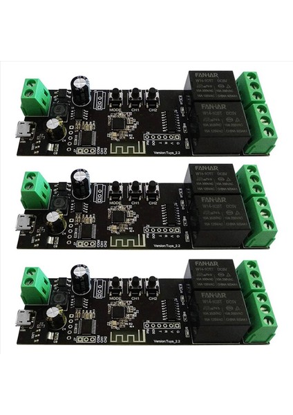 3x 2 Kanal Wifi Anlık Inç Röle Kendi Koku Anahtarı Modülü Akıllı Yaşam/tuya Uygulama Kontrolü Wifi Röle Modülü (Yurt Dışından)