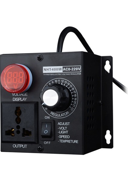 Ac Motor Hız Denetleyicisi 120V Değişken Hız Denetleyicisi Fan Hız Kontrolörü Motor Değişken Voltaj Regülatörü Us Fişi (Yurt Dışından)