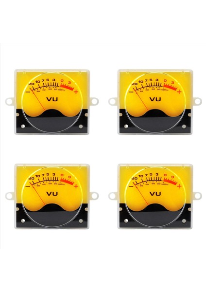 4x P-55SI Yüksek Hassas Vu Metre Kafası Db Metre Amplifikatör Ses Paneli Seviye Metre Arka Işıklı (Yurt Dışından)