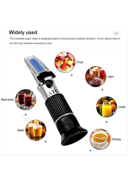 Şarap Testi Elçisi Refraktometre Şeker Içerik Test Cihazı Şeker 0-40% Alkol 0-25% Alkol Test Cihazı (Yurt Dışından) fırsatları