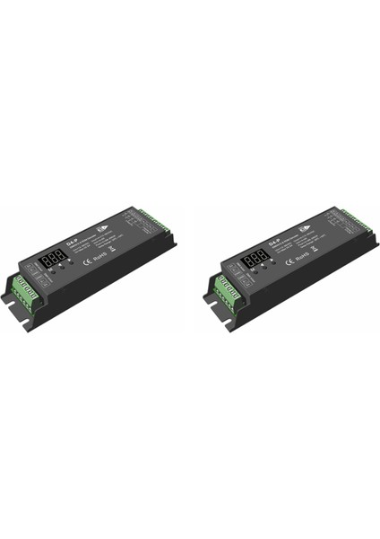2x D4-P 4 Kanal Pwm Sabit Voltaj Dmx ve Rdm LED Kod Çözücü Dijital Ekran RJ45 Port DC12-36V Giriş 8AX4CH (Yurt Dışından)