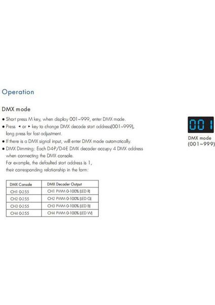 2x D4-P 4 Kanal Pwm Sabit Voltaj Dmx ve Rdm LED Kod Çözücü Dijital Ekran RJ45 Port DC12-36V Giriş 8AX4CH (Yurt Dışından) fırsatları