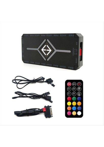 Argb Pwm Denetleyici Kablosuz Uzak Fan Hub Pwm Argb Denetleyici Hub Adaptörü Bilgisayar Pc Kasa Radyatörü (Yurt Dışından)