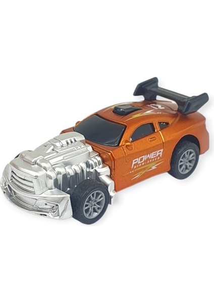 Çek Bırak Metal Küçük Arabalar 8 cm - SH40031 - Turuncu (Lisinya)