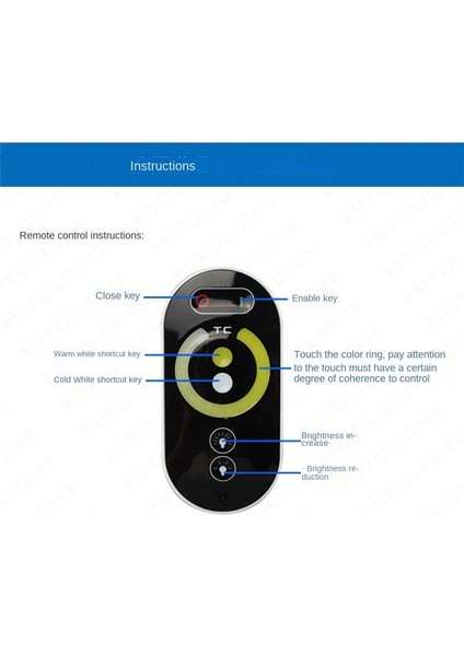 DC12-24V LED Şerit Işığı Rf Touch Uzaktan Denetleyici Dimmer 5050 Rgb Bant Işıkları Için Dimmer Parlaklığı Ayarlayın (Yurt Dışından) modelleri