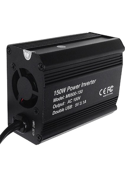 Araba Inverter 150W 12V - 110V220V Araç Dönüştürücü Güç Invertör Adaptörü USB Şarj Cihazı Hızlı Şarj Eu Fişi (Yurt Dışından)