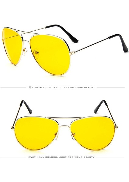 Unisex Metal Çerçeveli Damla Gözlük (Kutulu) ( Lisinya )