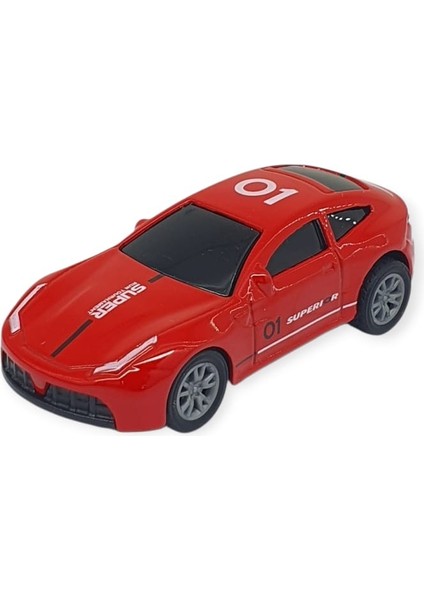 Çek Bırak Metal Küçük Arabalar 8 cm - SH40031 - Kırmızı (Lisinya)