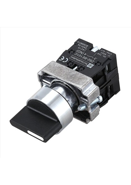 8pcs 22MM Mandal 2 No 3-Positeli Döner Seçici Seçme Anahtarı ZB2-BE101C Siyah (Yurt Dışından) fırsatları