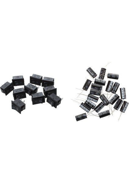 20 Pcs 1000UF 50V 13X25MM Alüminyum Elektrolitik Kapasitörler Siyah 10 Pcs Spst Mini Siyah 2 Pin Rocker Anahtarı (Yurt Dışından)