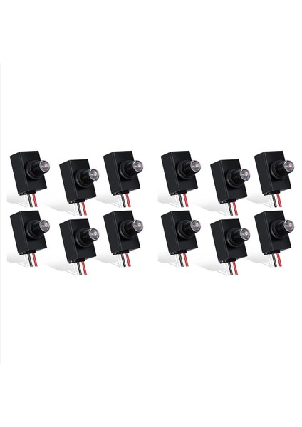 Açık Hava Aydınlatması Için 12 Paket Alacakarandan Şafak Sensörü 120-277V Fotoelektrik Anahtar Fotosel Işık Sensörü (Yurt Dışından)