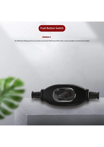 3A 250V 6mm Su Geçirmez Hat Anahtarı Kablosu Anahtarı IP65 Yuvarlak Teli Gümüş Kontak Çift Kesim Anahtarı Toz Anahtarı (Yurt Dışından) indirimleri