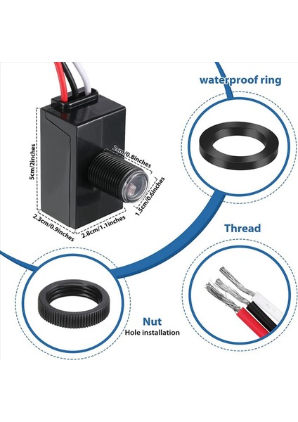 Açık Hava Aydınlatması Için 12 Paket Alacakarandan Şafak Sensörü 120-277V Fotoelektrik Anahtar Fotosel Işık Sensörü (Yurt Dışından) fırsatları