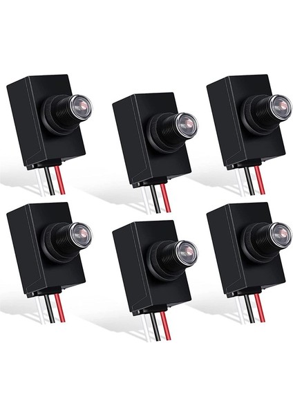 Dış Hava Aydınlatması Için 6 Paket Alacakarandan Şafak Sensörü 120-277V Fotoelektrik Anahtar Fotosel Işık Sensörü (Yurt Dışından)