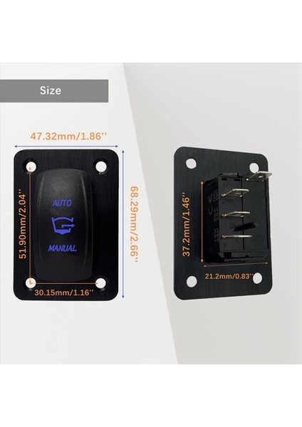 2x 3WAY Sides Pompası Rocker Switch Panel 4 Pin Açma-(Açık) Spdt Otomatik/manuel Anlık Anahtar Deniz Teknesi Yat (Yurt Dışından) fiyatları