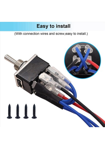 2x Rocker Geçiş Anahtarları Anlık 6 Pin 3 Konum (Açık) -Off- (Açık) Yukarı/aşağı Polarite Ters Anahtarı Panel Kablo Kapağı (Yurt Dışından) modelleri