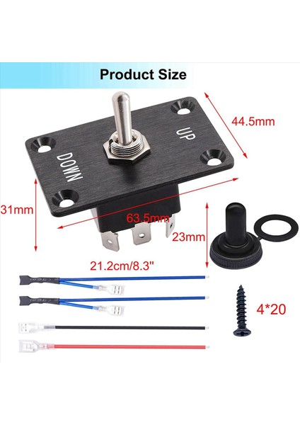 2x Rocker Geçiş Anahtarları Anlık 6 Pin 3 Konum (Açık) -Off- (Açık) Yukarı/aşağı Polarite Ters Anahtarı Panel Kablo Kapağı (Yurt Dışından) fırsatları