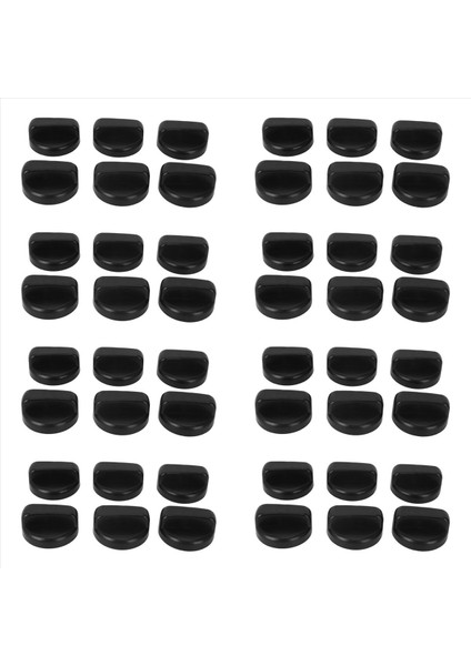 48 Pcs Mutfak Siyah Plastik Gaz Sobası Ocak Kontrol Topları (Yurt Dışından)