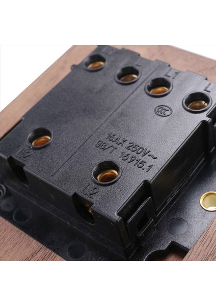 4x Amerikan Endüstriyel Stil Işık Anahtarı Soketi Masif Ahşap Pirinç Geçiş Anahtarı Plakası Antika Ev Konaklama Anahtarı (2) (Yurt Dışından)