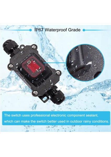 8x IP67 Su Geçirmez Satır Içi Anahtarı 12V Dc 20A Yüksek Akım Güç Su Geçirmez Anahtar (Yurt Dışından) modelleri