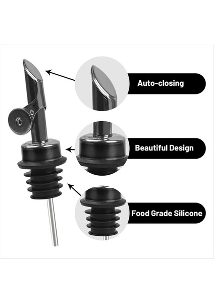Şişeler Için Likör Dökme Büyük Boyun Şişeleri Için 2 Adaptörlü Hijyenik Hızlı Şişe Dökümü Otomatik Aç/kapat (Yurt Dışından) fırsatları