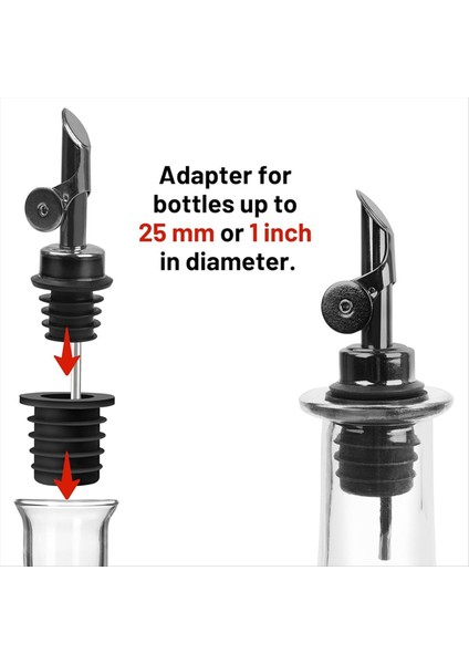 Şişeler Için Likör Dökme Büyük Boyun Şişeleri Için 2 Adaptörlü Hijyenik Hızlı Şişe Dökümü Otomatik Aç/kapat (Yurt Dışından) indirimleri